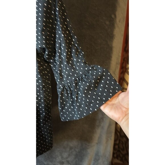 Michael Kors Black and White Polka Dot 3/4 Sleeve Sze M - Picture 6 of 8